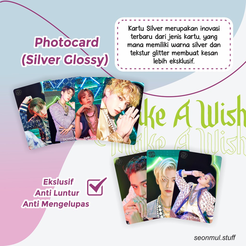 PHOTOCARD PC NCT U MAKE A WISH SILVER GLITTER [unofficial]