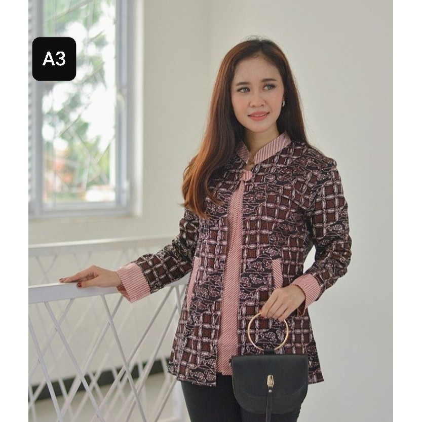 KEMEJA BATIK  WANITA LENGAN PANJANG