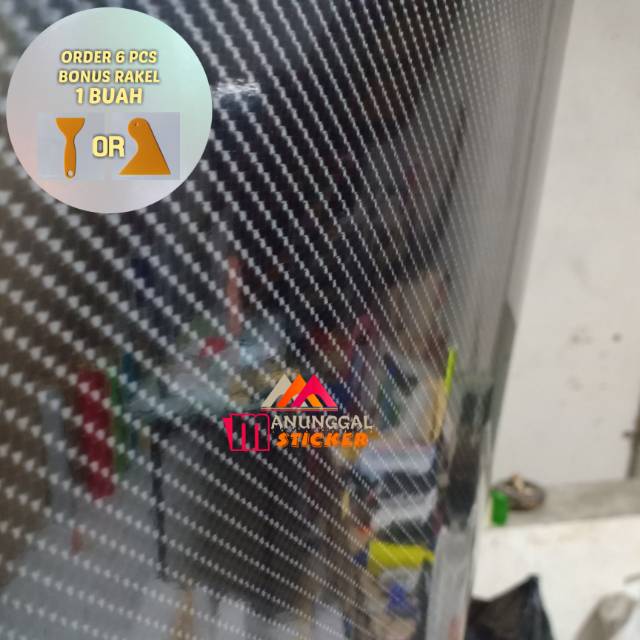 Stiker skotlet carbon 6d kevlar lebar 152cm  super glossy untuk mobil