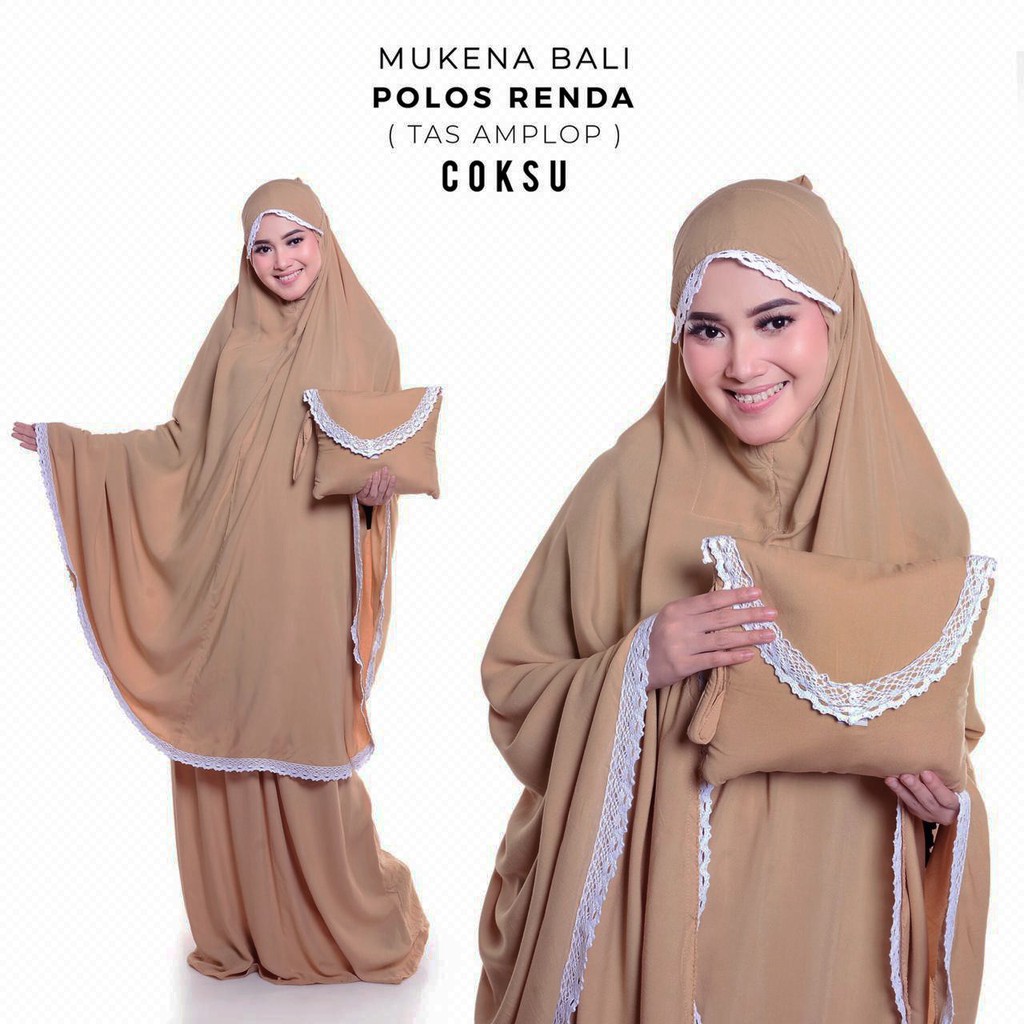 PUSAT MUKENA TASIK - MUKENA DEWASA RAYON BALI POLOS RENDA