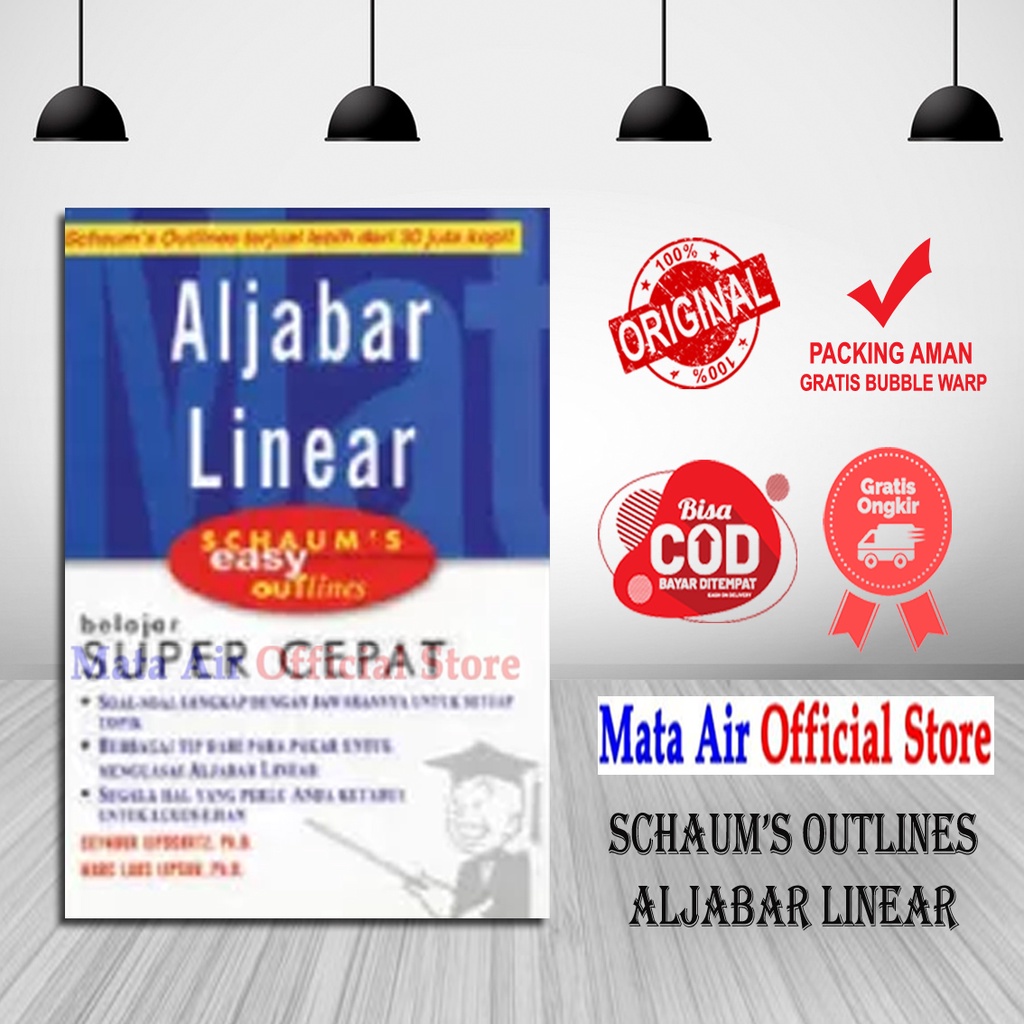 ORIGINAL SCHAUM'S EASY OUTLINES : ALJABAR LINEAR - SEYMOUR ERLANGGA