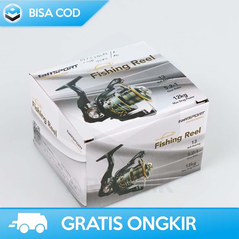 REEL PANCING SPINNING TAFFSPORT GHOTDA BK2000 SERIES 5:2:1 RATIO ORI