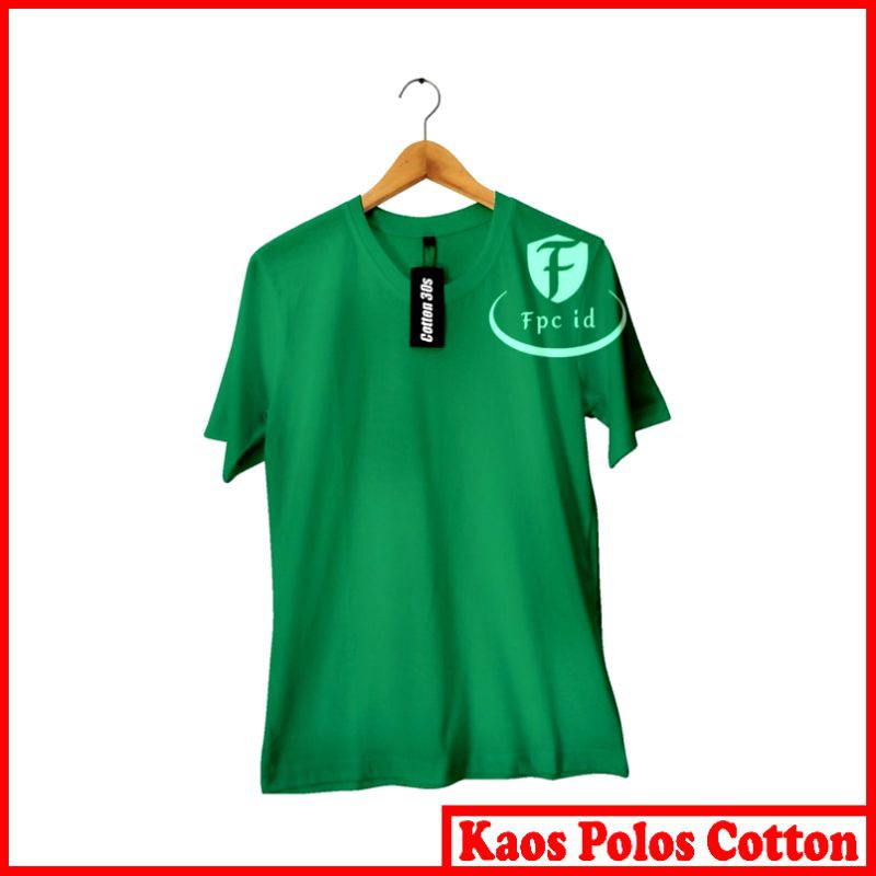 Kaos Polos  HIJAU  BOTOL  Kaos Asli Cotton  Combed  30s  