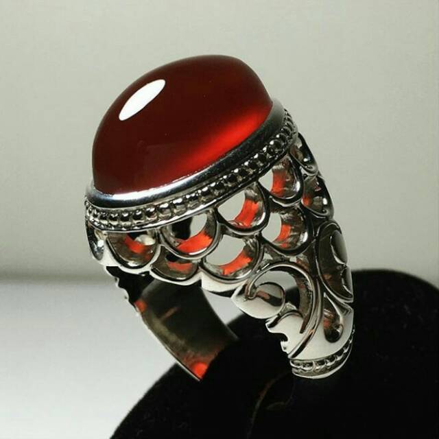 Cincin Perak Iran akik Yaman Ahmar