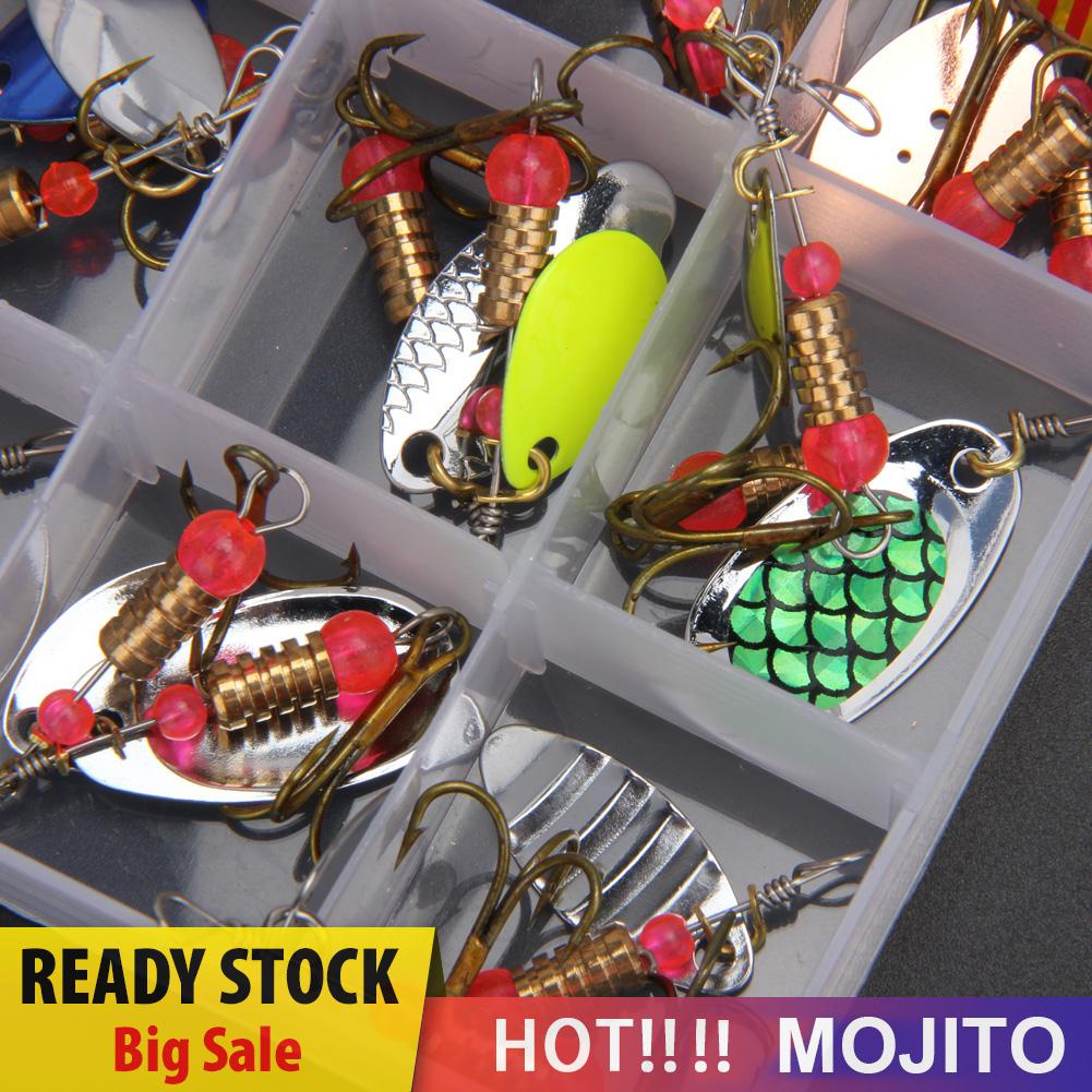 30pcs Umpan Pancing Ikan Trout Spoon Spinner Bahan Metal