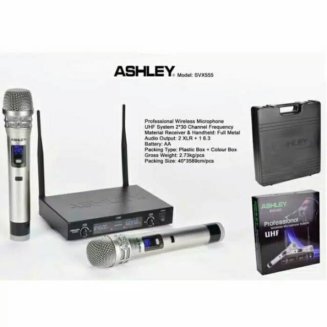 Mic wireless ashley svx555 original svx555+koper