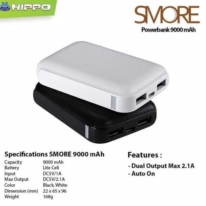 Hippo Power Bank Hippo Smore 9000Mah Power Bank Hippo 9000Mah Sukaping.Com1