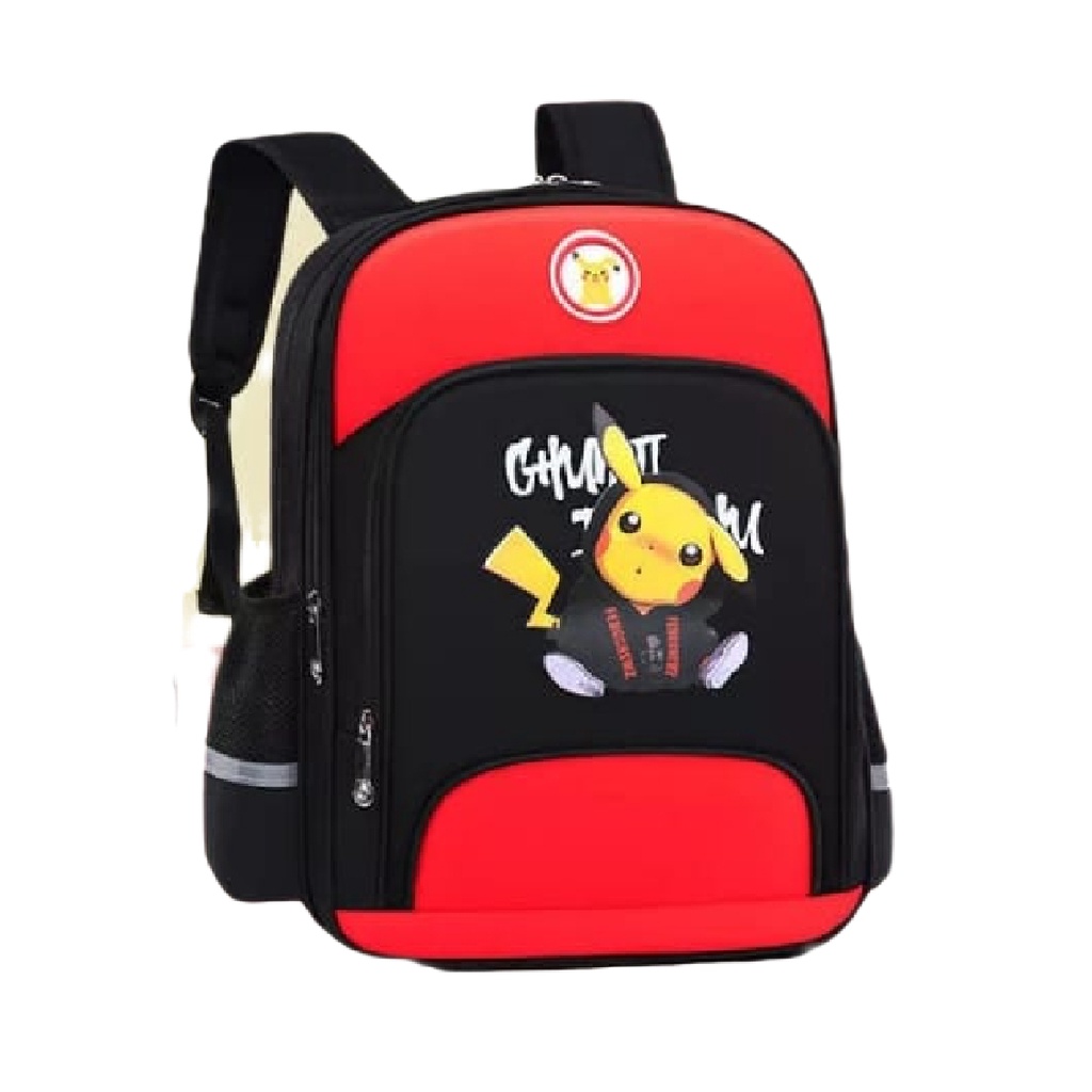 BDKR_TAS - Tas Ransel Anak Laki Laki Pokemon Pikachu Tas Sekolah Anak TK SD SMP Tas Anak Cowok Pokeball