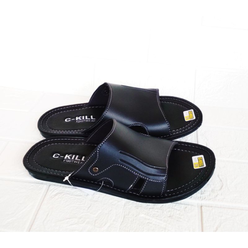 Sandal Pria Sandal Slop Sandal Slide Model Sandal Kulit Sandal Terbaru Sandal Termurah Sandal Original C-Kill Footwear-5