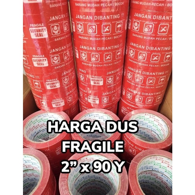 

LAKBAN FRAGILE MERAH 2" (48MM x 90Y) Harga DUSAN isi 72 pcs