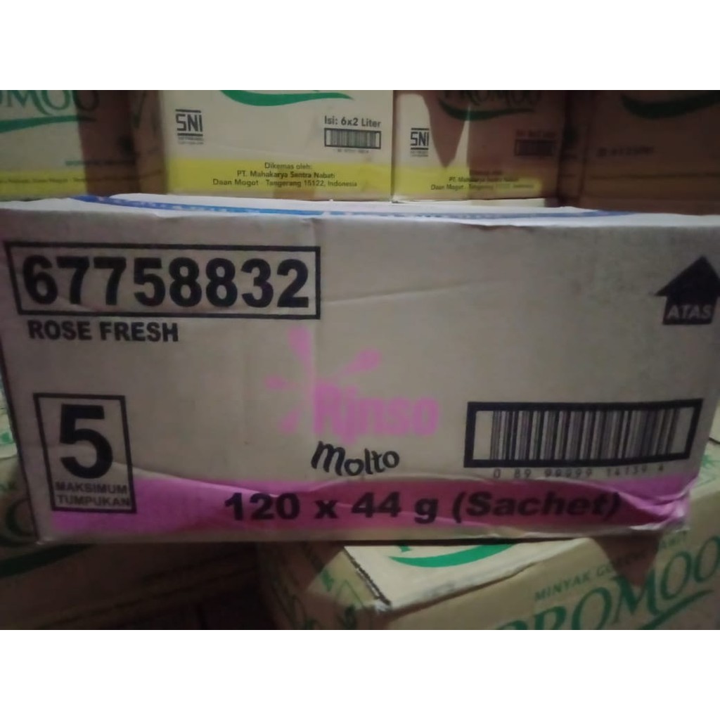 

Rinso Bubuk Molto 44g Isi 120 Pcs / Karton
