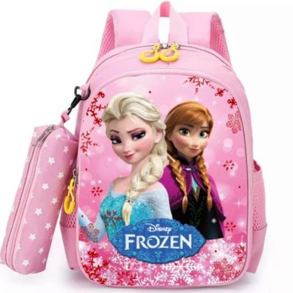 GGS Tas Anak Ransel Sekolah Laki-laki Perempuan Sd Tk Smp Motif Kartun FROZEN 2IN1