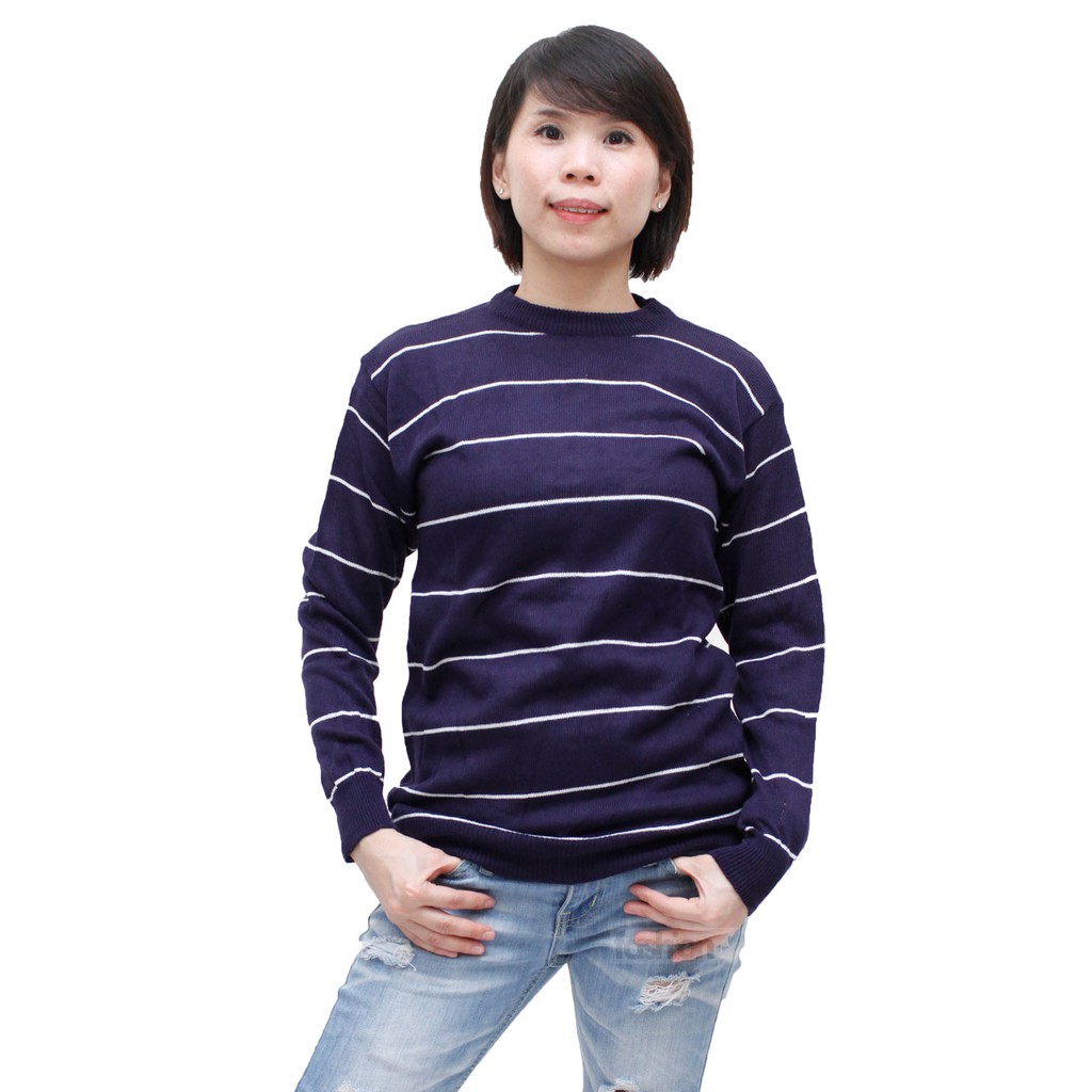 Sweater Rajut Wanita BERSHKA Stripe | Baju Rajut BERSHKA WANITA