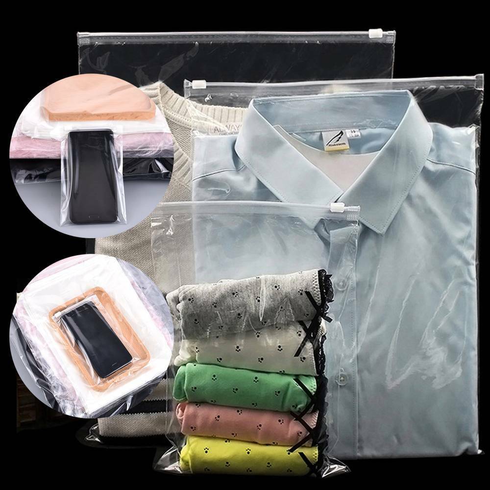 Hot Sale/Tas Jas Transparan/Penutup Debu Pakaian Gown Saver Bags/Dress Dustproof Wateproof Storage Bag/Dengan Kunci Dapat Ditutup Kembali Seal Zipper Untuk Pakaian, Kaos, Celana