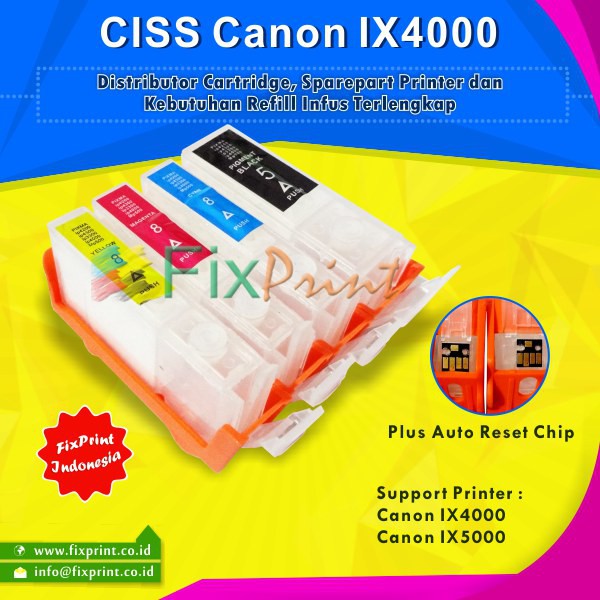 CISS Infus Canon IX4000 ix5000 cli8 pg5bk FPJNew2548