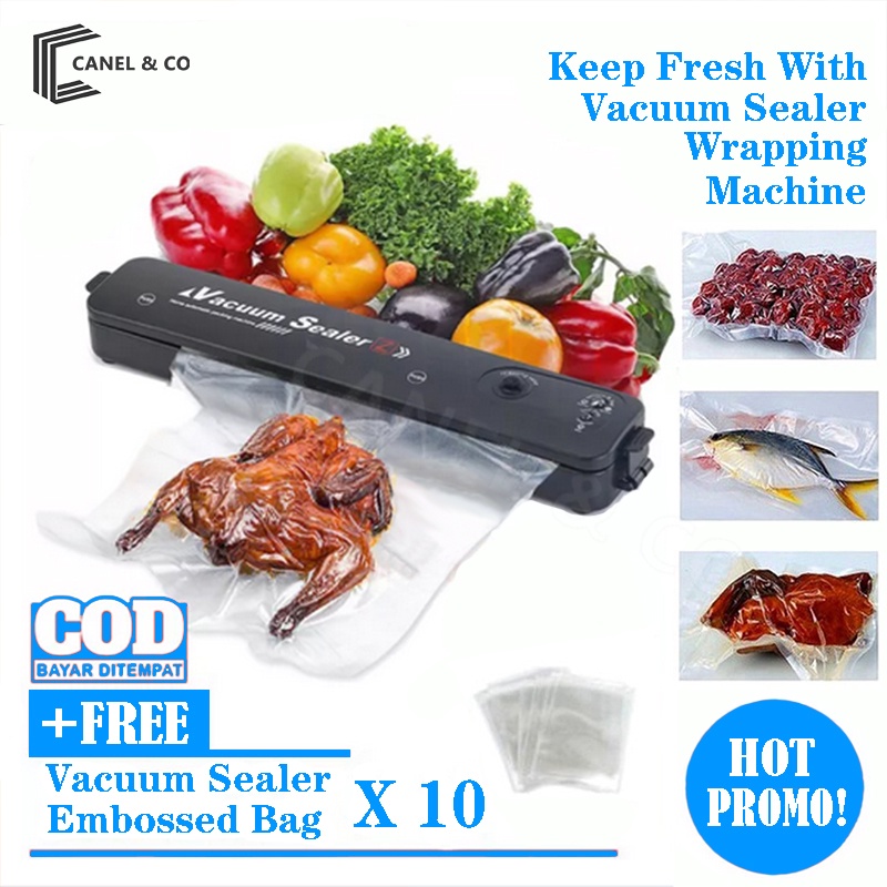 CANEL &amp; CO Alat Vacum Sealer Fresh Makanan Food Packing Machine /Mesin Vacuum Sealer Makanan Food Grade