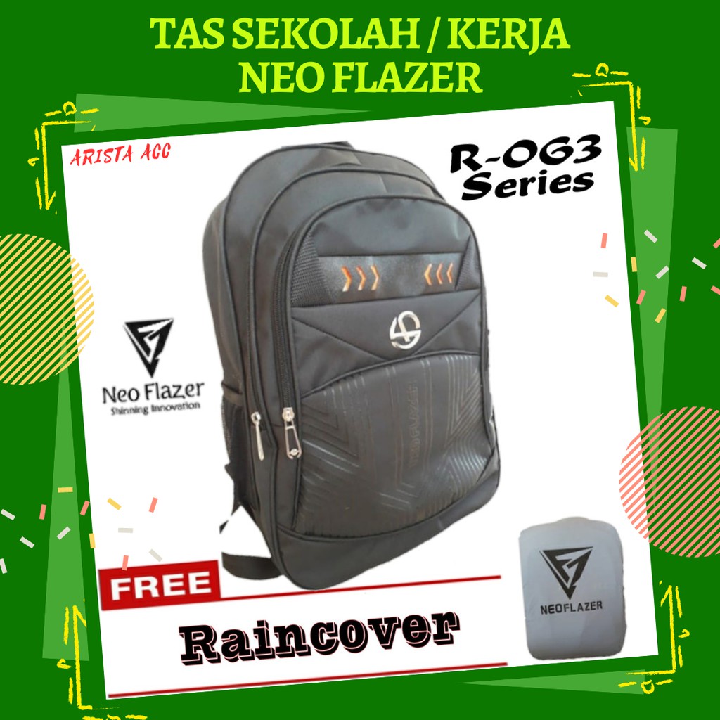 Neo Flazer R-063 TasPria Punggung wanita TasRansel Laptop tasgendong sekolah kerja tas ransel laptop