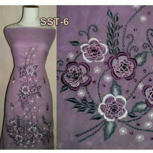 Bahan/Bakal Baju Gamis Bordir Bukittinggi