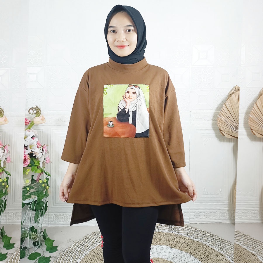 ATASAN OVERSIZE WANITA CANTIK BERHIJAB TUNIK BLOUSE GL FASHION