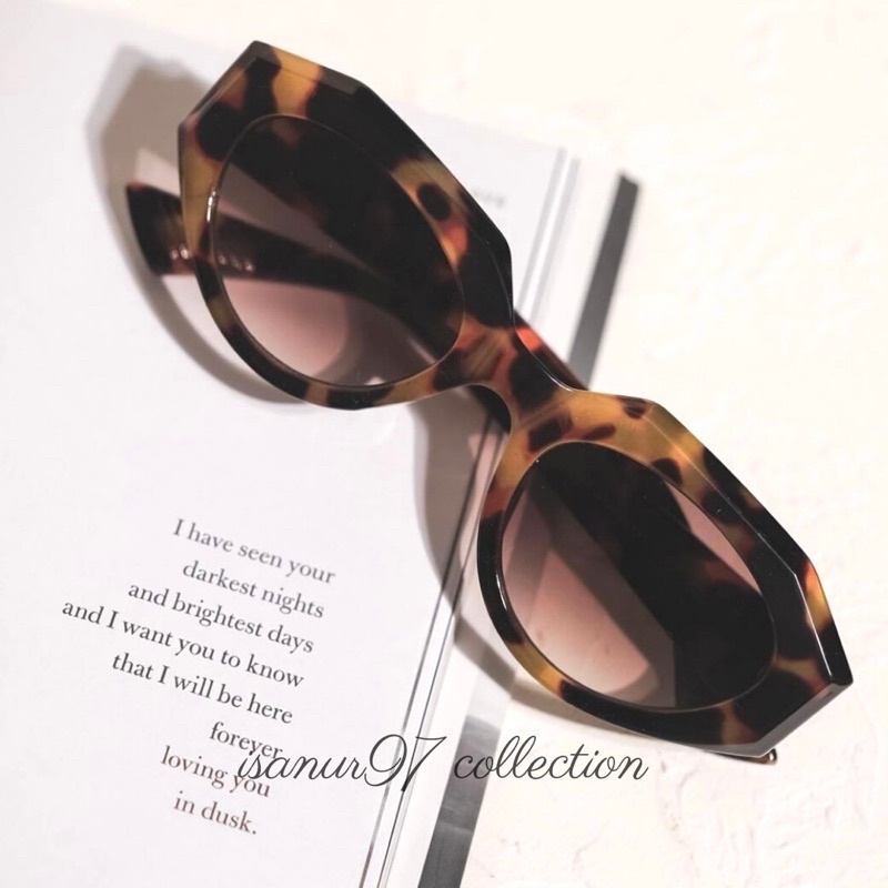 Jolly Sunglasses | Kacamata Leopard Hitam Kacamata Wanita Retro Vintage Kacamata Korean Fashion