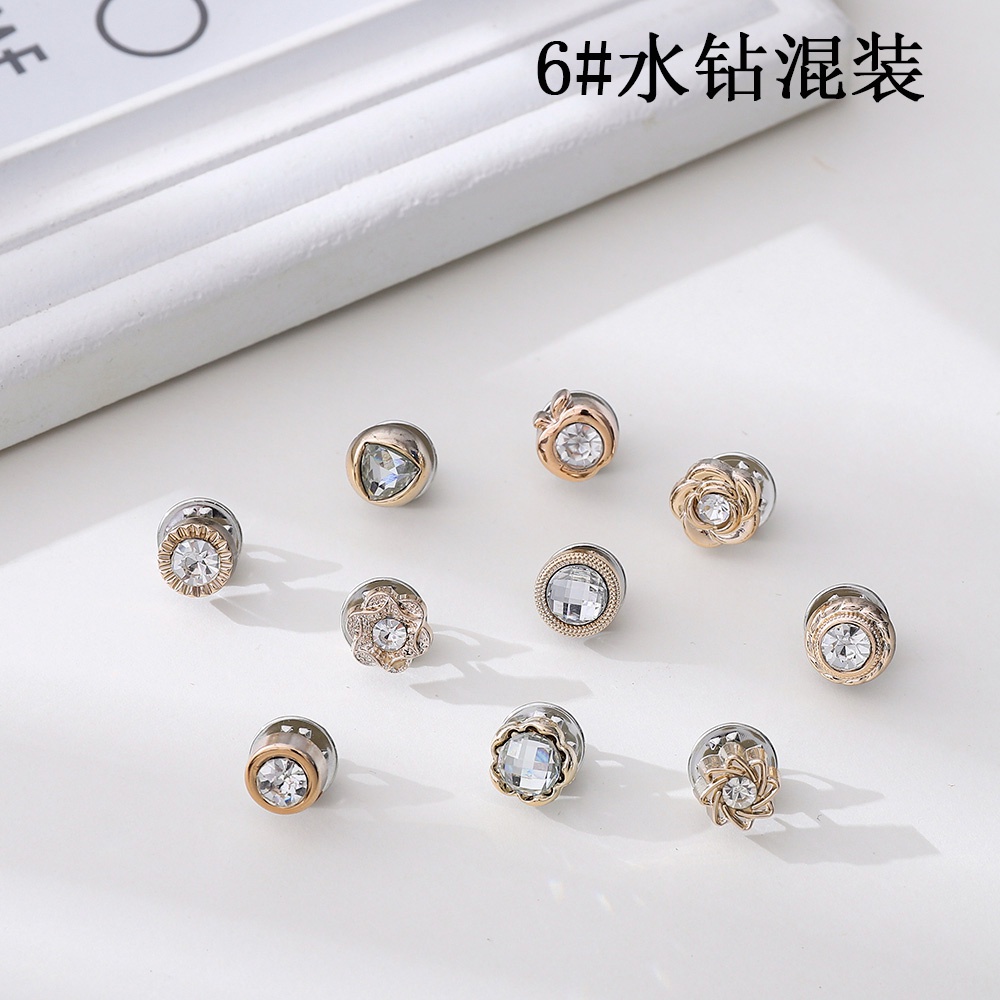 【COD Tangding】【COD Tangding】10pcs / set Bros Pin Mutiara Untuk Aksesoris Pakaian Wanita