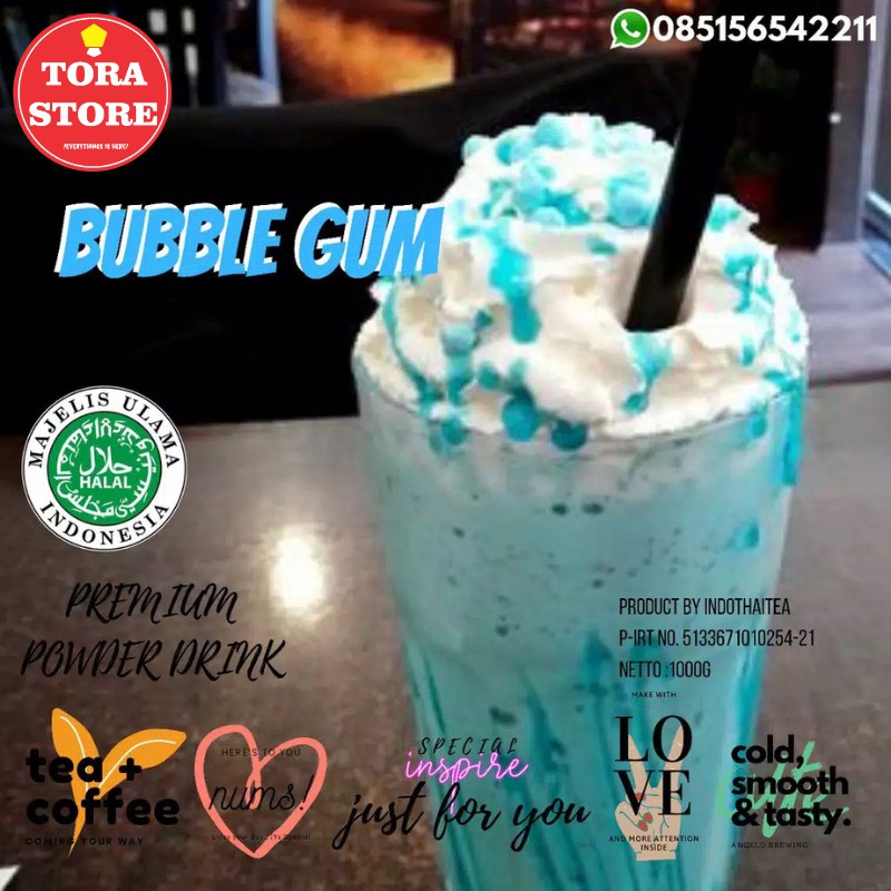 

Premium Bubblegum/Bubble gum 1kg 1000gr ( Bubuk Minuman / drink Powder )