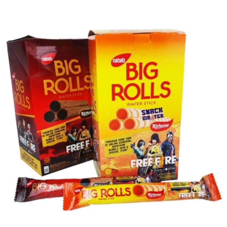 Jual RICHEESE NABATI BIG ROLLS GRAKER SNACK TERBARU 1 BOX ISI 20 PCS ...