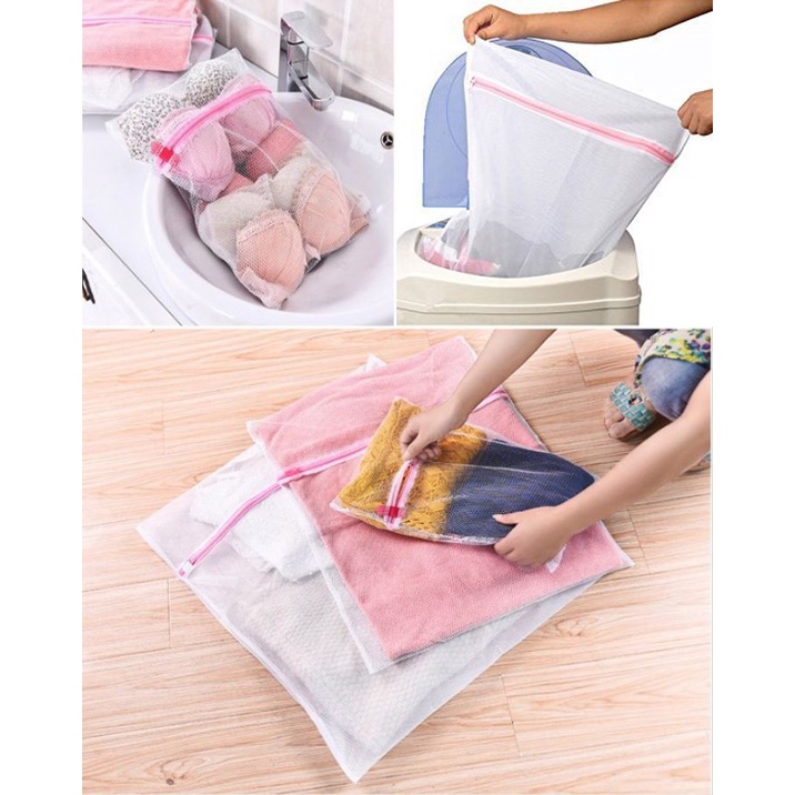 SERBAGUNA!! Kantong Laundry Bag Jaring Cucian Bra Celana Dalam Kaos Mesin Cuci