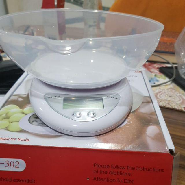 Timbangan Dapur Digital Mangkok Electronic Kitchen Scale - Putih