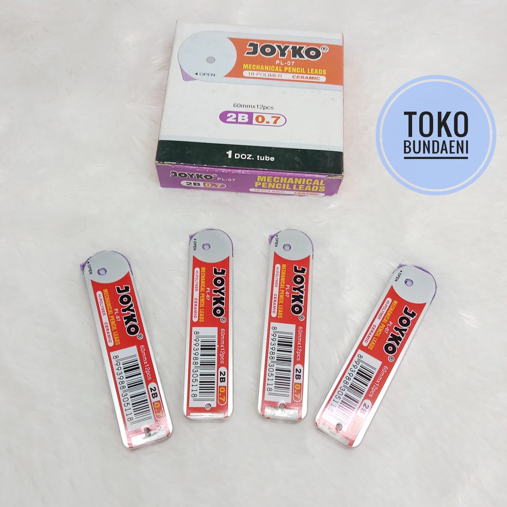 

Joyko Pencil Lead 0.7 mm / Isi Pensil Mekanik Joyko PL-07 / 2B