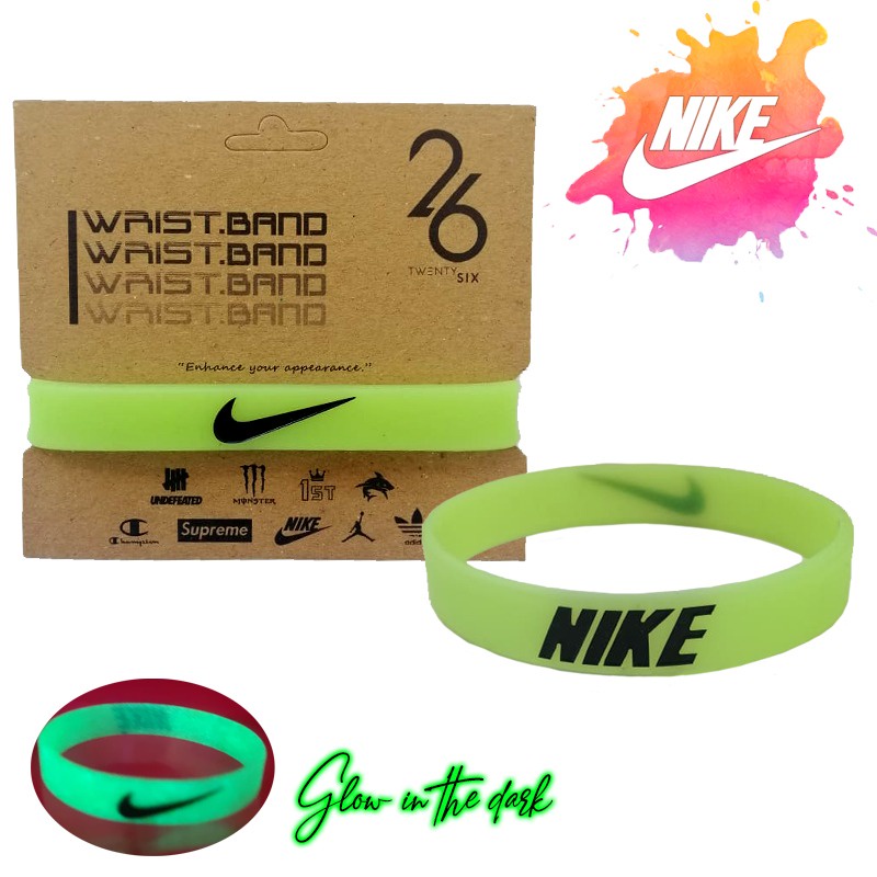 GELANG TANGAN PRIA - GELANG KARET NIKE SPORT FASHION NEW ORI NIKE GLB (GLOW)