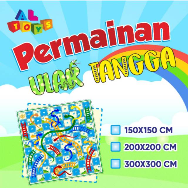 ULAR TANGGA JUMBO UK 1,5X1,5M ANGKA dengan DADU berkualitas