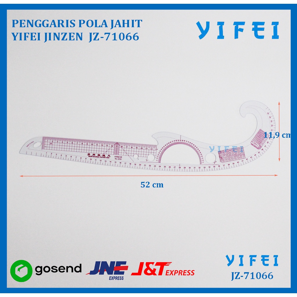 PENGGARIS POLA JAHIT PUTIH/PENGGARIS POLA JAHIT/PENGGARIS JAHIT YIFEI - JZ-71066