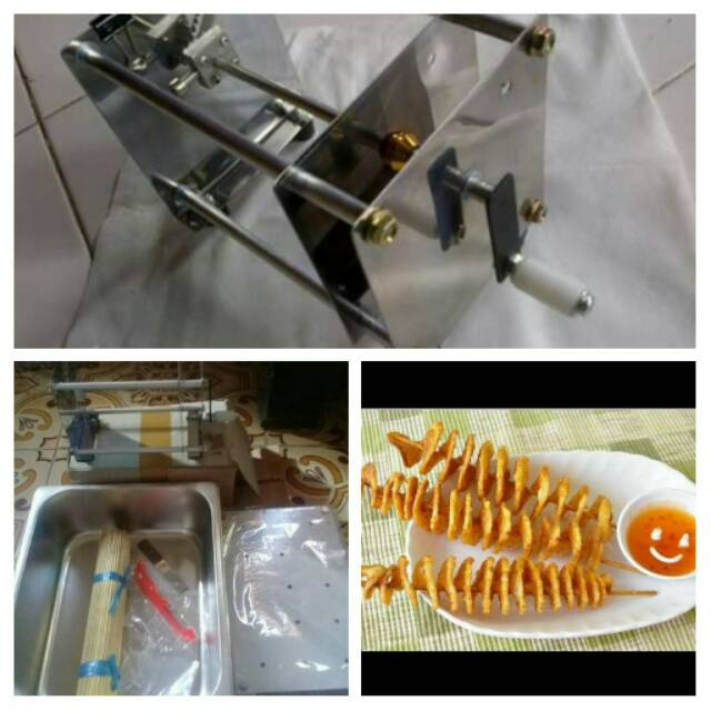 1 paket mesin pisau kentang spiral