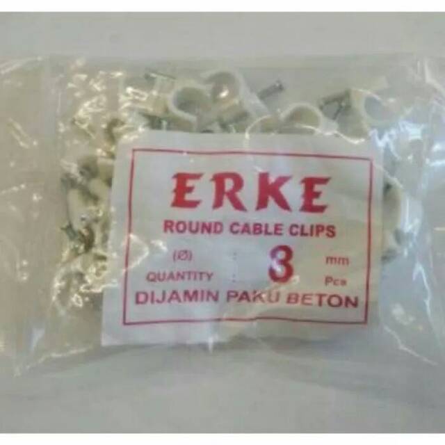 Klem Kabel Listrik Paku Beton Clam 8,9,10mm ERKE