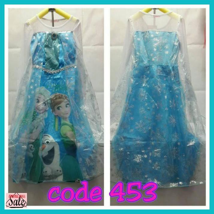 ssecnirp- baju dress kostum frozen gambar elsa dan anna -asliiii.