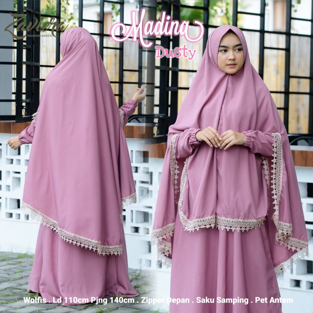 MALAIKA SYARI gamis syari free cadar original qiara fashion original intanaka kanza-MADINA DENIM