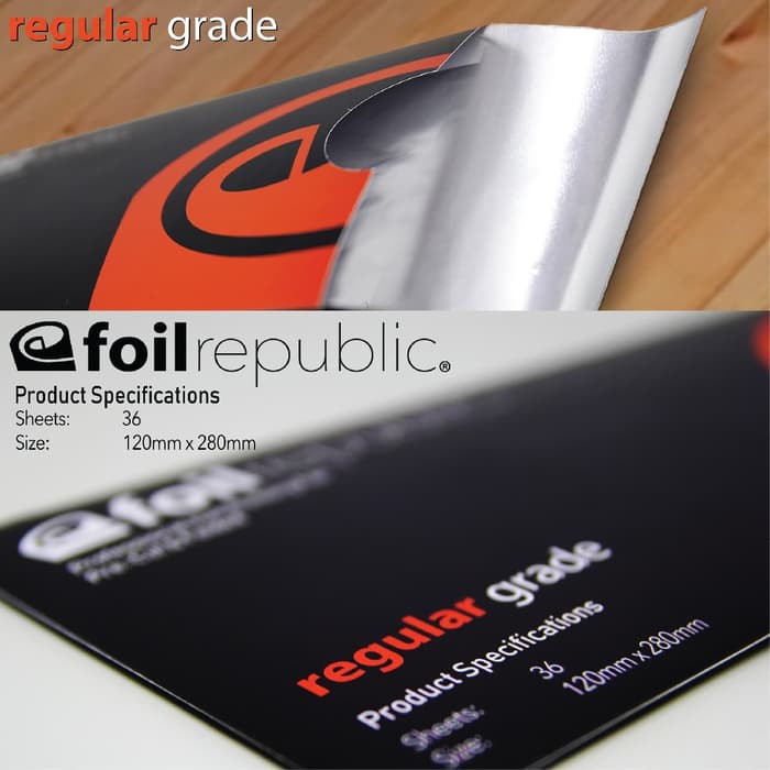 Regular Grade Rolled Foil Republic 36 Lembar Ukuran 12x28 cm