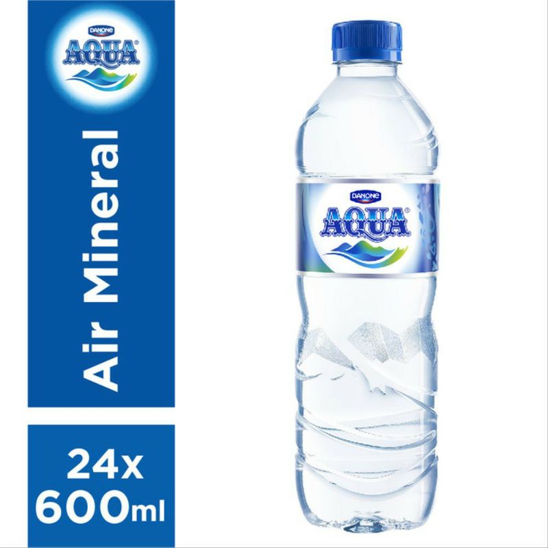 

Air Mineral AQUA 600 ML Per Dus / Karton Isi @24 Botol