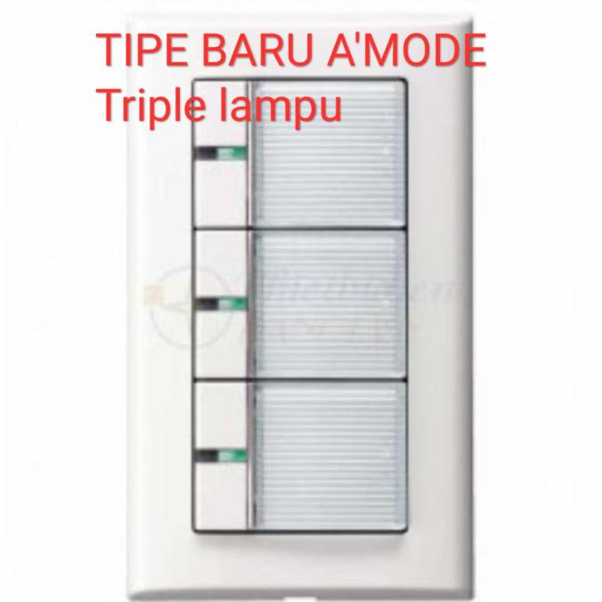Gilaa Panasonic Cosmo Art Saklar Triple Lampu / Saklar Triple Illuminasi Berkualitas