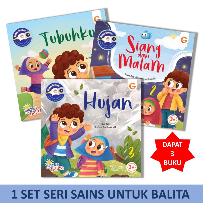

DISKON Buku Anak Islami Seri Sains Untuk Balita 1 Set (3 Buku) Gema Insani BR131