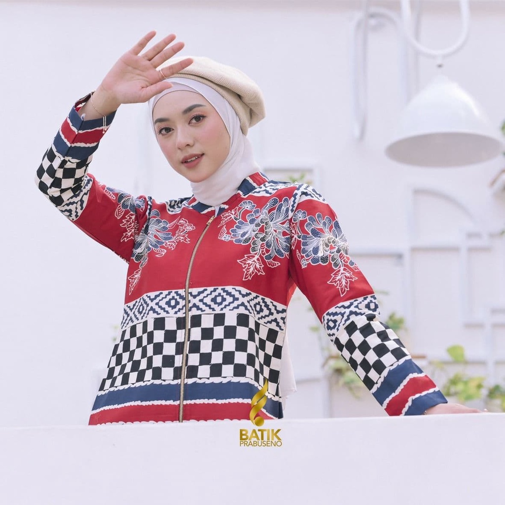 Batik Prabuseno - AINA   Tunik Batik Wanita  Lengan Panjang