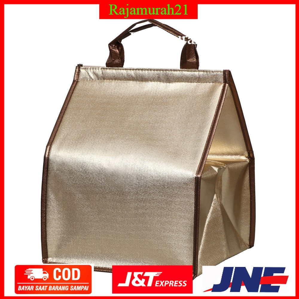 IPAY Tas Pendingin Makanan Portable Cooler Bag Box Thermal Insulated Bag LAIY07 - Golden