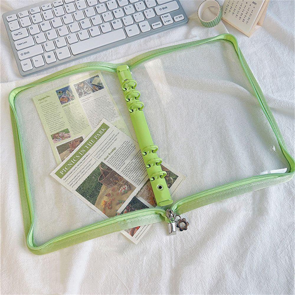 【 ELEGANT 】 Zipper Binder Kantor Perlengkapan Sekolah Koleksi Buku Agenda Jurnal Photo Card Binder Organizer