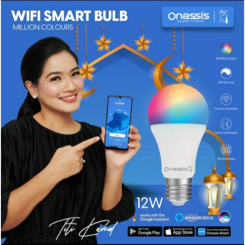 Smart Light Bulb 12Watt ONASSIS / Lampu Bohlam WiFi Smart Onassis