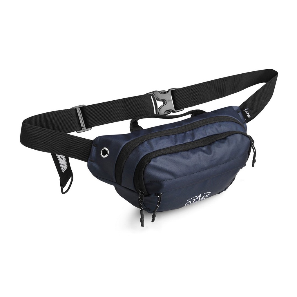 ELITE NAVY ORIGINAL x ATVA Tas Selempang Biru Dongker Casual Pria Waterproof Waistbag Jalan Santai Main Hangout Nongkrong Waist Bag Distro Remaja Dewasa Daily Simple Sling Bag Premium Mini Slingbag Tas Slempang Outdoor Kecil Pinggang Bahu Dada Kekinian