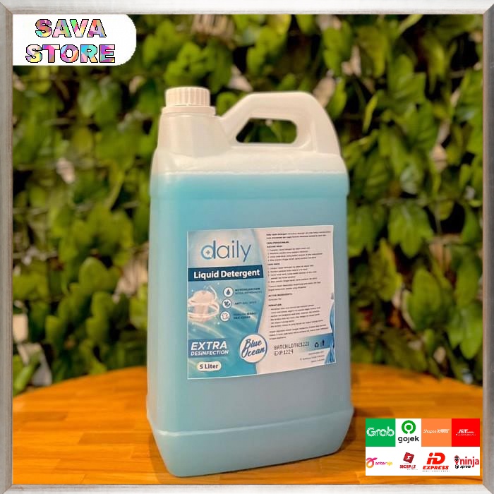 LIQUID LAUNDRY DETERGENT PREMIUM DETERJEN CAIR PREMIUM DAILY 5 LITER AROMA BLUE OCEAN - SWEET CHARM - ORCHID FOREST