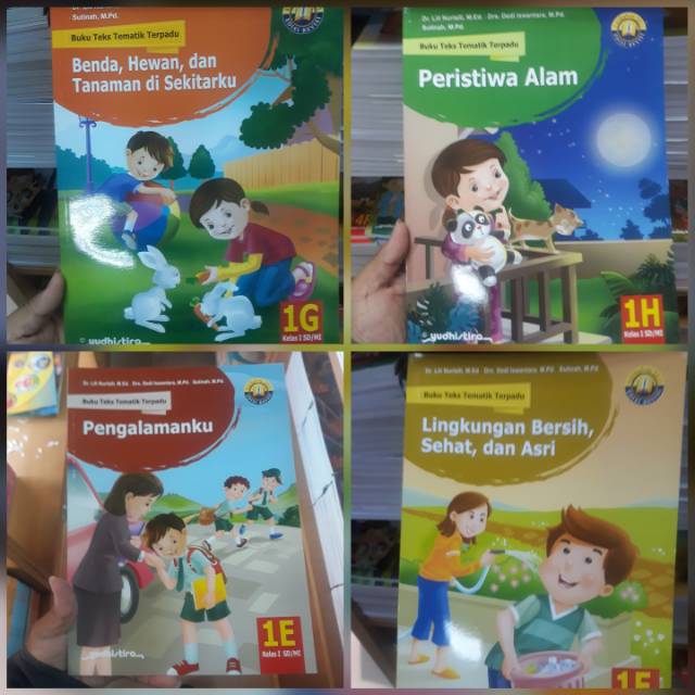 Buku Paket Tematik kelas 1E, F, G,H revisi Yudhistira