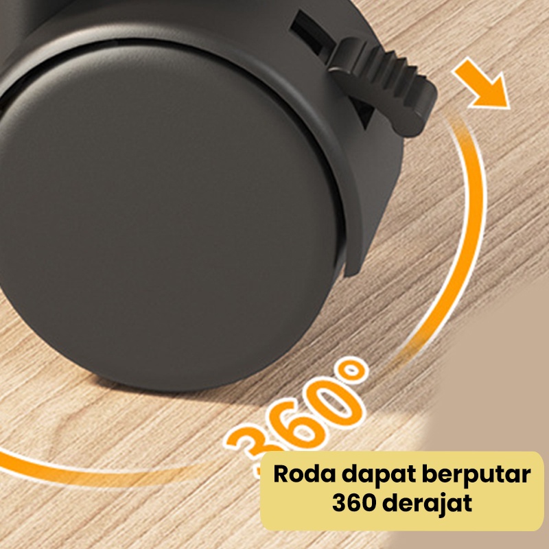 Megam Rak Troli Dorong Rak Dapur Roda Tempat Penyimpanan Peralatan Dapur Serbaguna Rack Troley HRK506-5