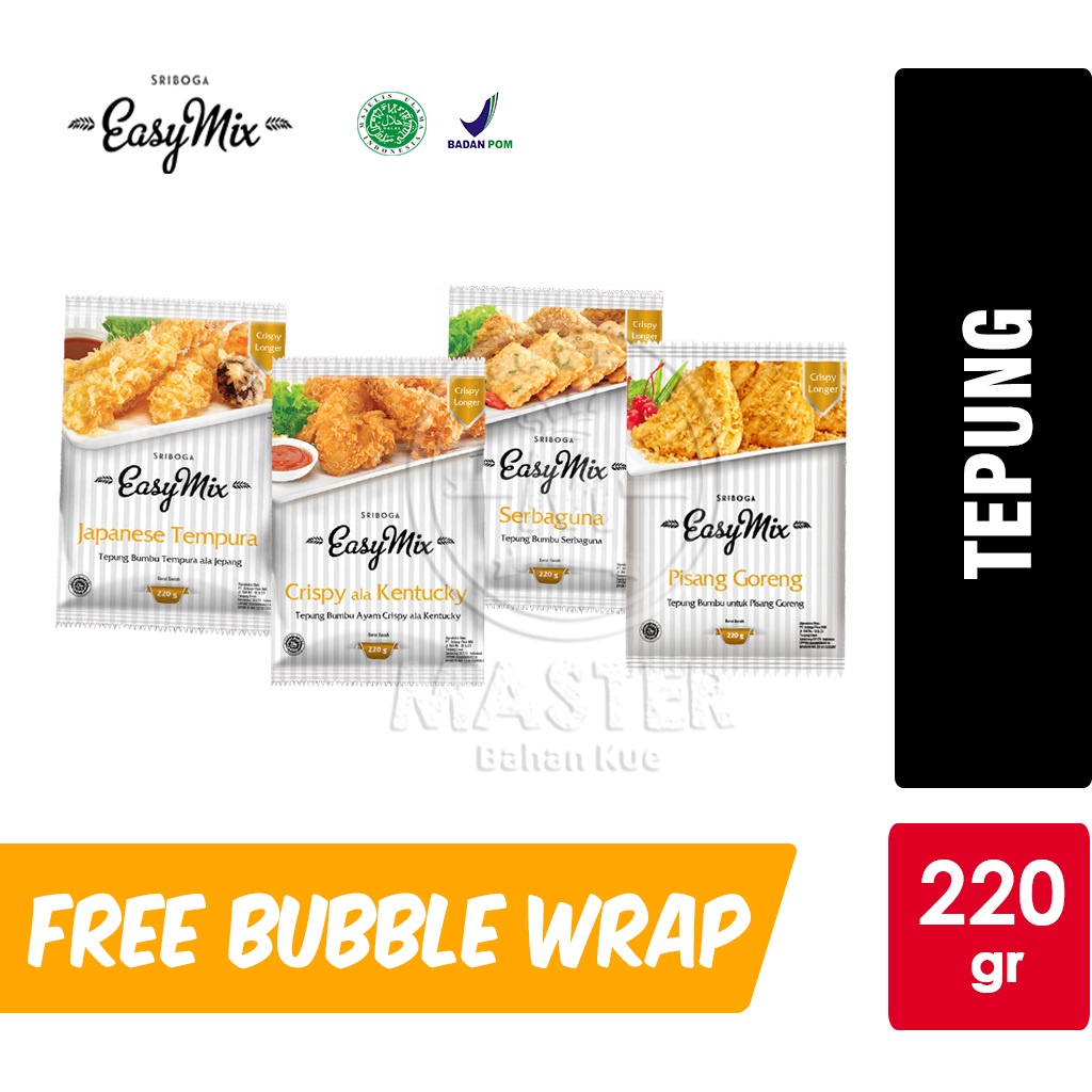 

Tepung Easy Mix Sriboga / Premix / Premiks Instan [Sachet 220 gr]